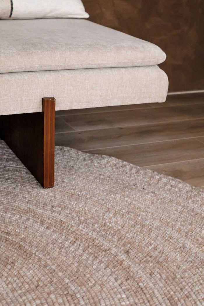 Interieur05 Rond wollen vloerkleed Gapo beige - 180 x 180 cm