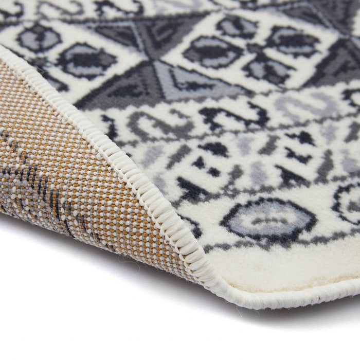 Rond vintage vloerkleed Marad Grijs|Antraciet Interieur05