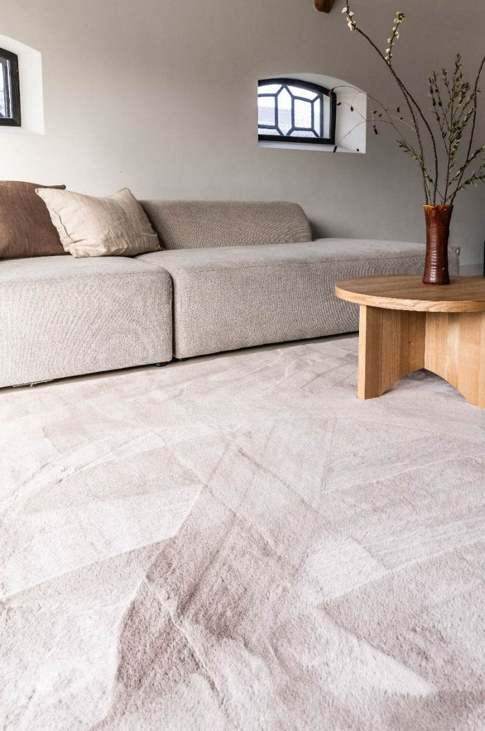 Interieur05 Zacht Hoogpolig Vloerkleed Lux Beige | Taupe