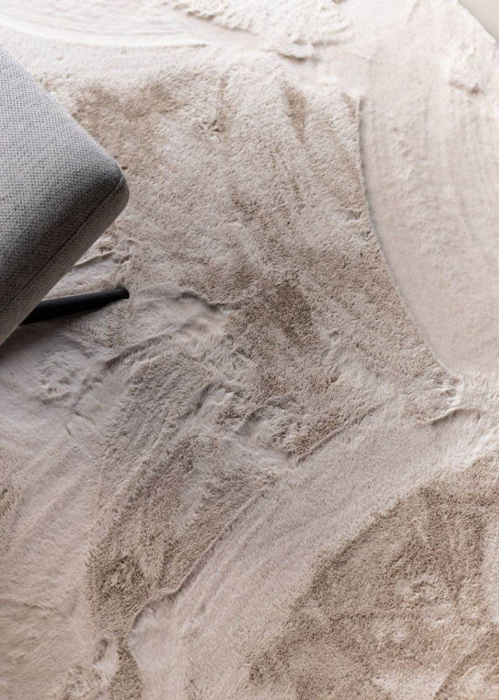 Interieur05 Rond Zacht Hoogpolig Vloerkleed Lux Creme - 160 x 160 cm