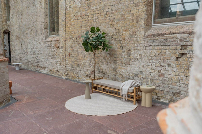 Interieur05 Rond Jute buitenkleed Naturel ZigZag - 200 x 200 cm