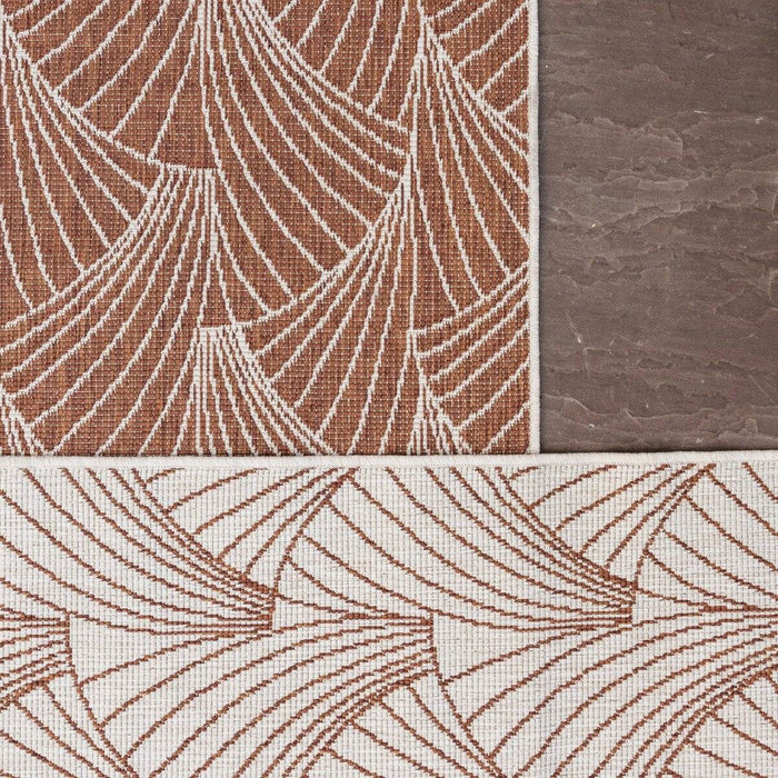 Interieur05 Buitenkleed Deco roest|wit dubbelzijdig - 200 x 290 cm