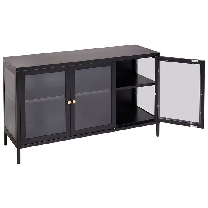 Beliani - NEWPORT - Sideboard - Zwart - Staal