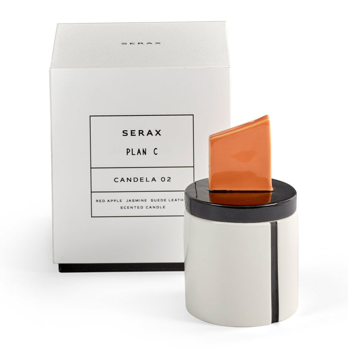 SERAX - Carolina Castiglioni - Plan C Geurkaars Ø 8,5 cm - Zwart/Oranje