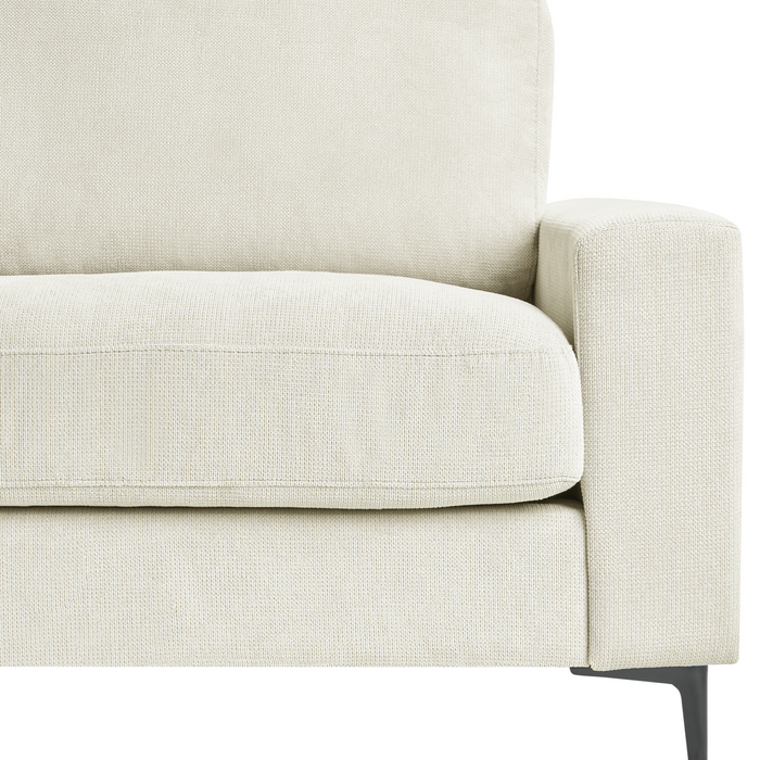 Beliani - MALOY - Hoekbank - Gebroken wit - Rechtszijdig - Polyester