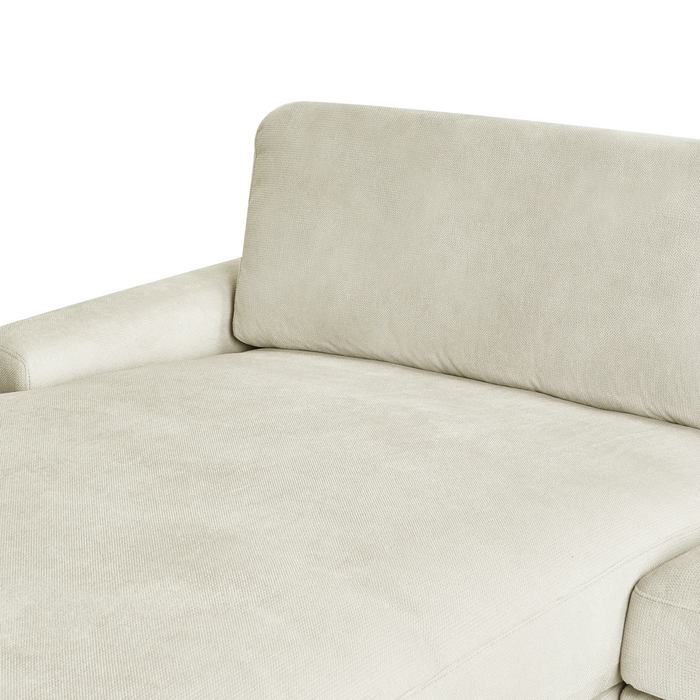 Beliani - MALOY - Hoekbank - Gebroken wit - Rechtszijdig - Polyester