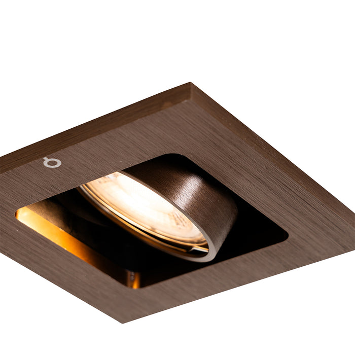 QAZQA Smart inbouwspot donkerbrons draai en kantelbaar incl. Wifi