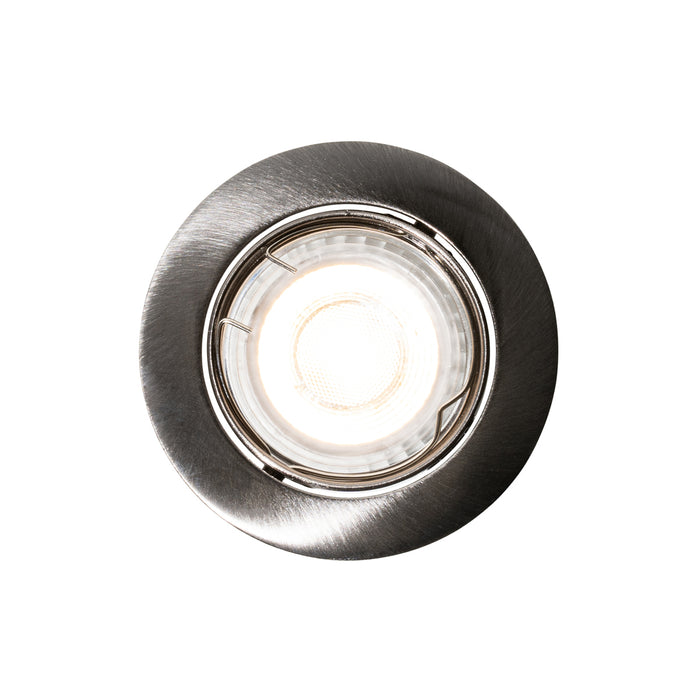 QAZQA Set van 6 moderne inbouwspots gunmetal GU10 50mm rond