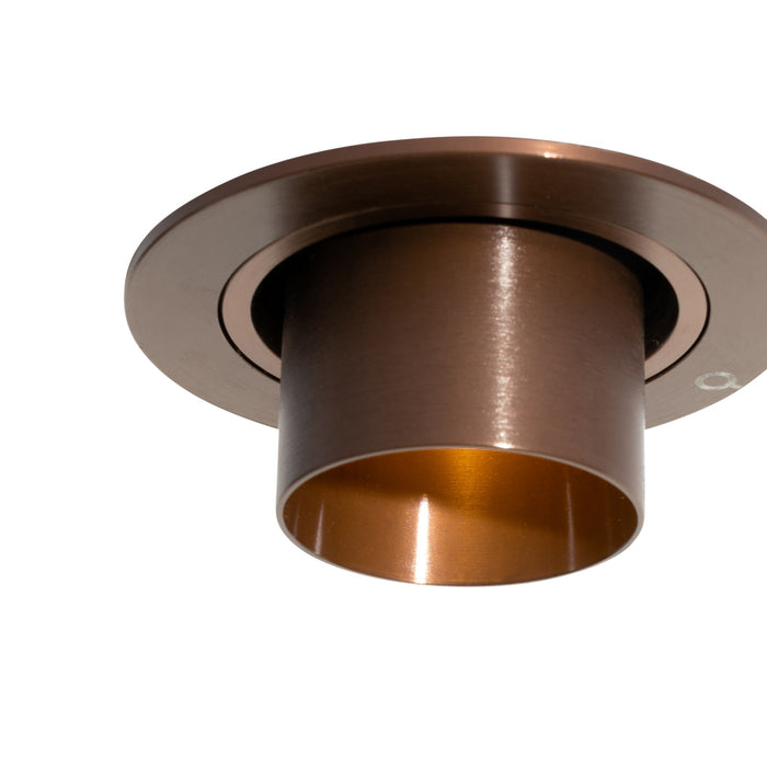 QAZQA Set van 6 inbouwspots donkerbrons GU10 35mm rond kantelbaar -