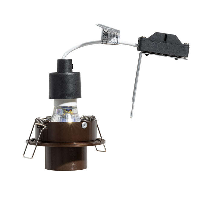 QAZQA Set van 6 inbouwspots donkerbrons GU10 35mm rond kantelbaar -