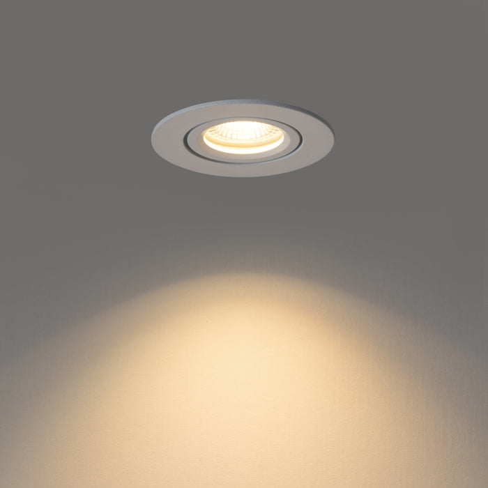 QAZQA Set van 6 inbouwspots wit kantelbaar 6,5cm incl. LED IP54 ultra