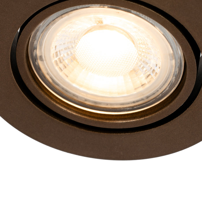 QAZQA Smart inbouwspot donkerbrons kantelbaar incl. Wifi GU10 50mm -