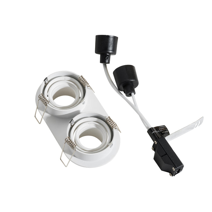 QAZQA Set van 6 inbouwspots wit GU10 35mm kantelbaar 2-lichts -