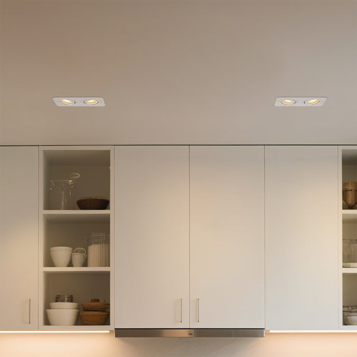 QAZQA Afgeronde inbouwspot wit GU10 50mm draai- en kantelbaar IP44