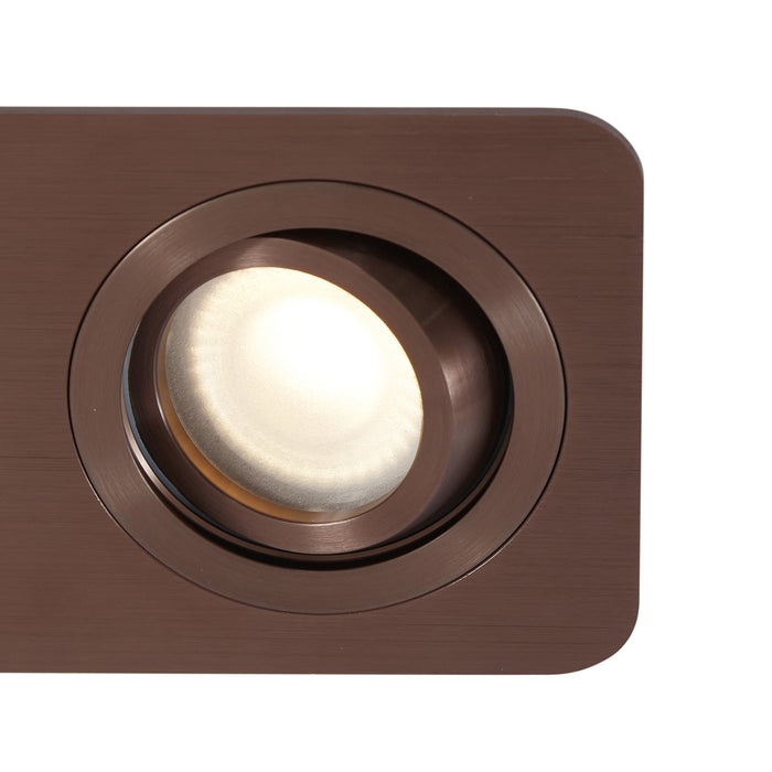 QAZQA Afgeronde inbouwspot donkerbrons GU10 50mm draai- en kantelbaar