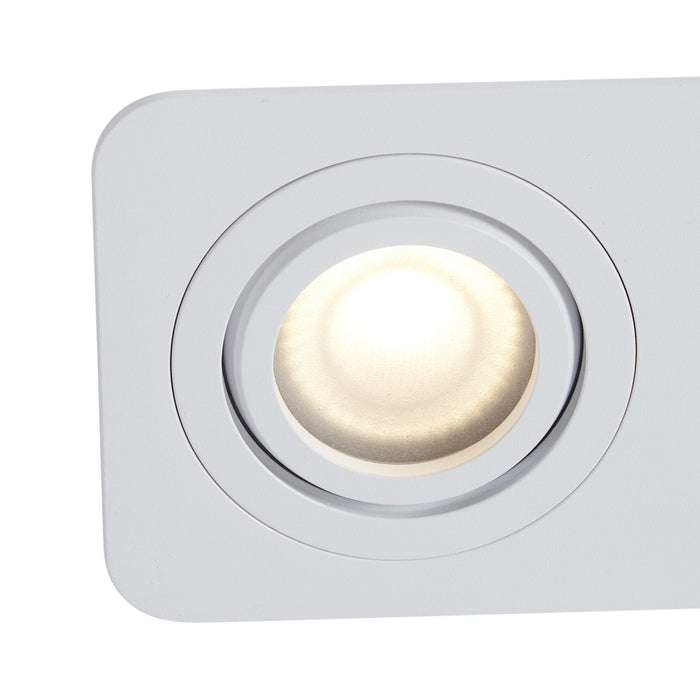 QAZQA Afgeronde inbouwspot wit GU10 50mm draai- en kantelbaar IP44