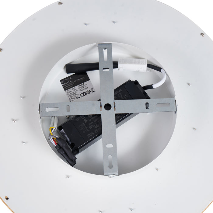 QAZQA Scandinavische plafondlamp hout 40cm incl. LED dimbaar - Pecker