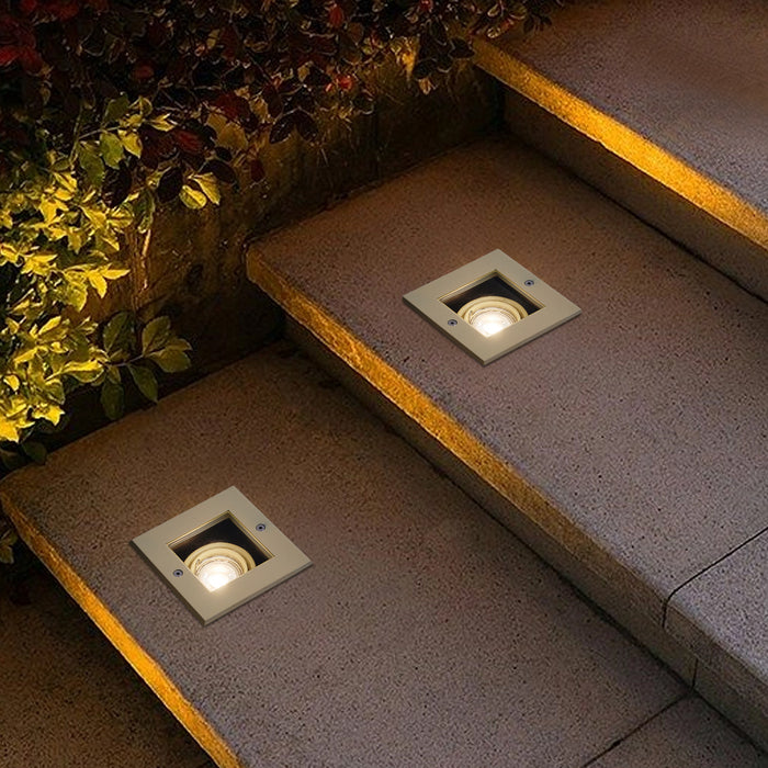 QAZQA Moderne grondspot beige GU10 50mm draai- en kantelbaar IP65 -