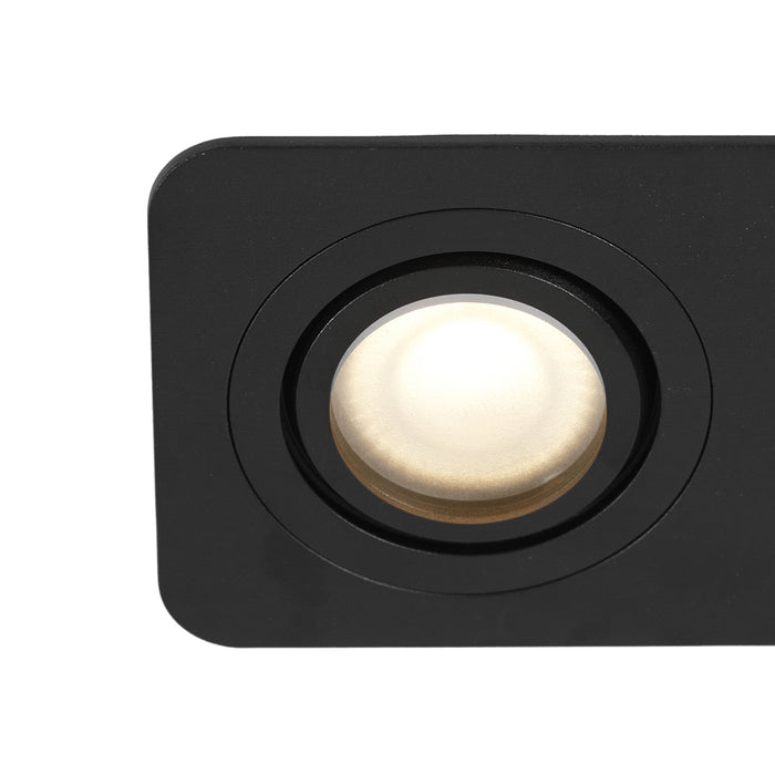 QAZQA Set van 6 Afgeronde inbouwspot zwart GU10 50mm draai- en