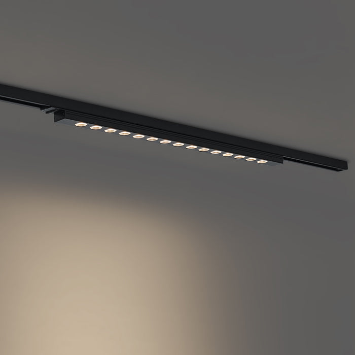 QAZQA Moderne plafondlamp zwart voor railsysteem 1-fase 15W 1170 lm