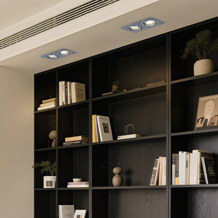 QAZQA Afgeronde inbouwspot gunmetal GU10 50mm draai- en kantelbaar