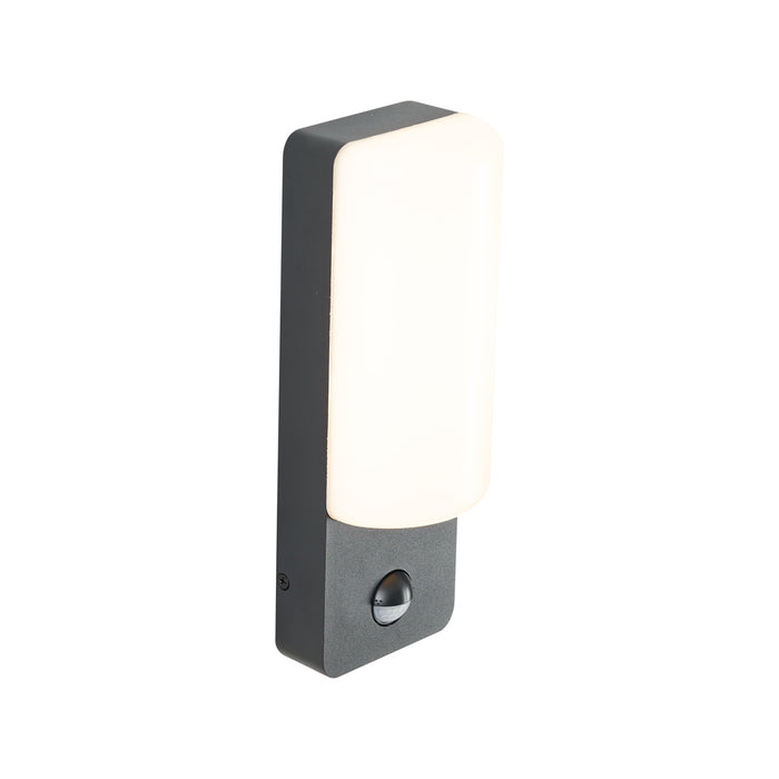 QAZQA Buiten wandlamp zwart met bewegingssensor incl. LED - Shift