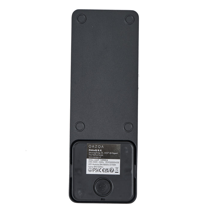 QAZQA Buiten wandlamp zwart met bewegingssensor incl. LED - Shift