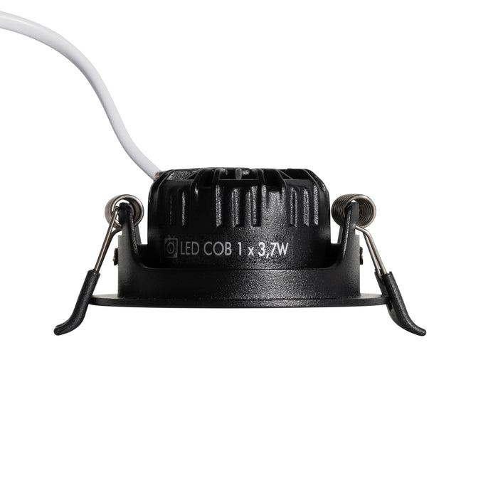 QAZQA Set van 6 inbouwspots zwart kantelbaar 6,5cm incl. LED IP54