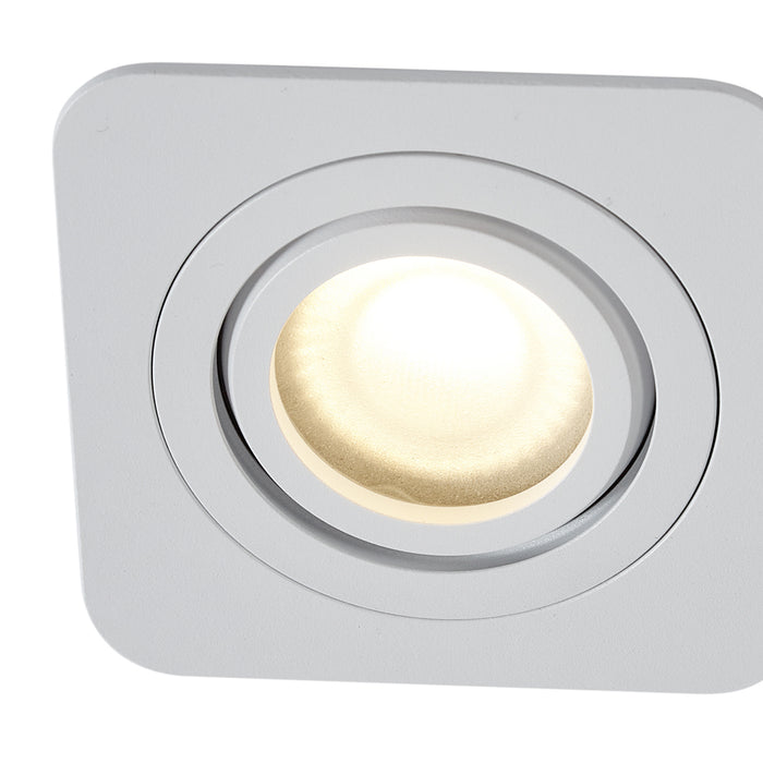 QAZQA Set van 6 afgeronde inbouwspots wit GU10 50mm draai- en