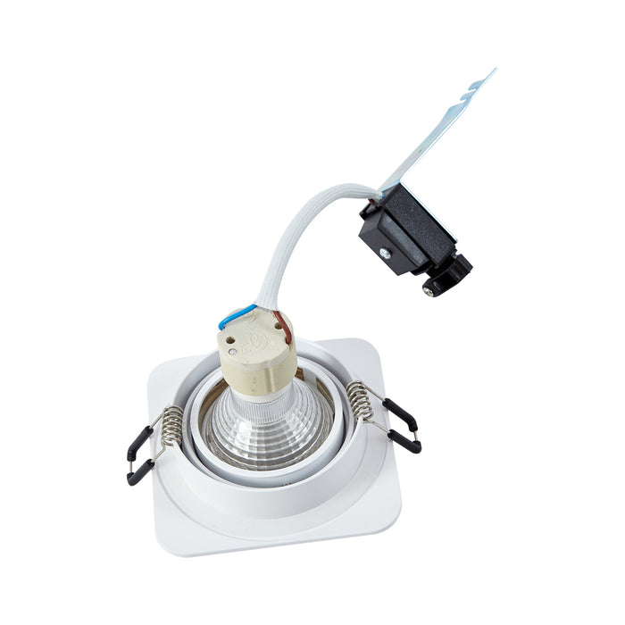 QAZQA Set van 6 afgeronde inbouwspots wit GU10 50mm draai- en