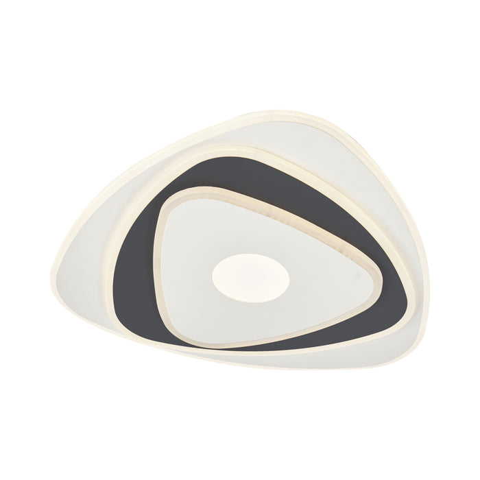 QAZQA Design plafondlamp wit met donkergrijs organisch incl. LED
