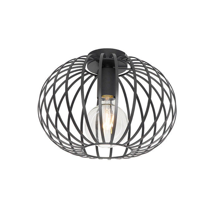 QAZQA Smart plafondlamp zwart 30 cm incl. Wifi G95 - Johanna