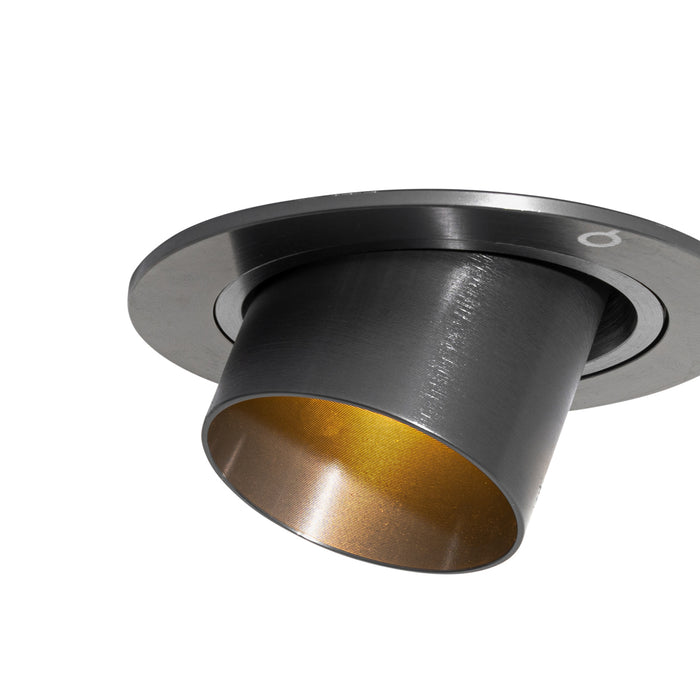 QAZQA Set van 6 inbouwspots gunmetal GU10 35mm rond kantelbaar -