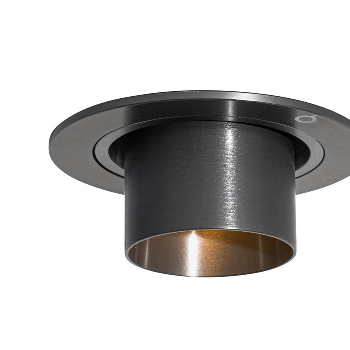 QAZQA Set van 6 inbouwspots gunmetal GU10 35mm rond kantelbaar -