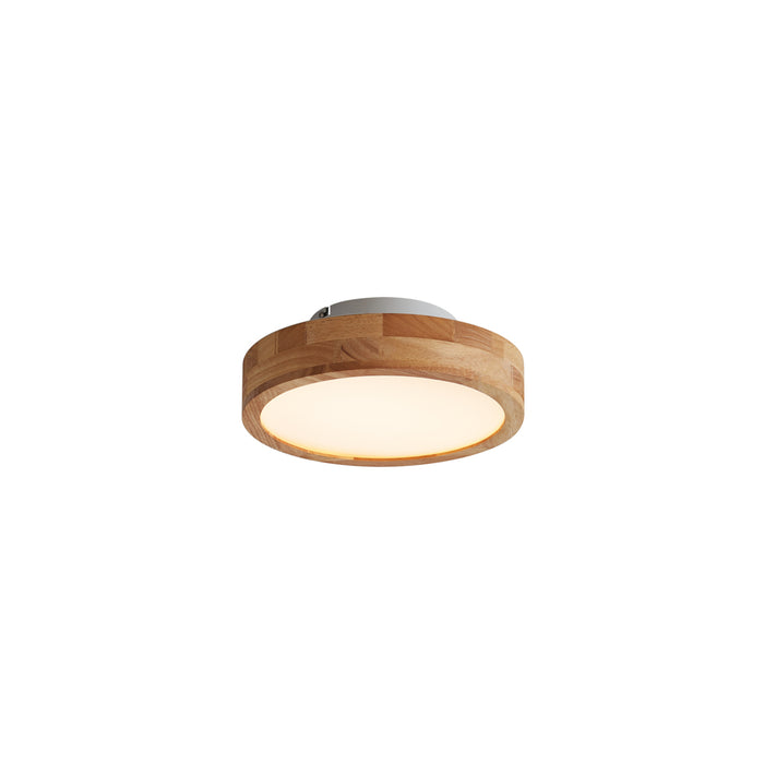 QAZQA Scandinavische plafondlamp hout 30cm incl. LED dimbaar - Pecker