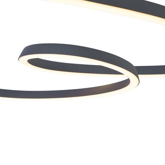 QAZQA Scandinavische hanglamp zwart 72cm incl. LED 3-staps dimbaar -