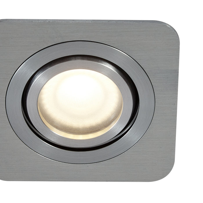 QAZQA Afgeronde inbouwspot gunmetal GU10 50mm draai- en kantelbaar