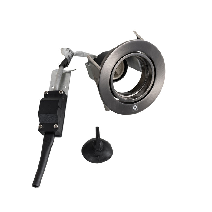 QAZQA Set van 6 moderne inbouwspots gunmetal GU10 50mm rond