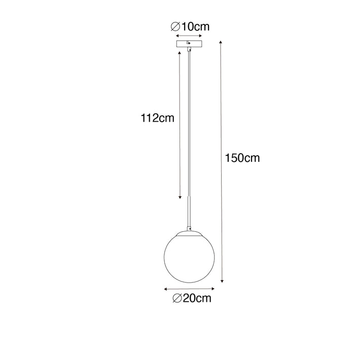 QAZQA Smart hanglamp goud met opaal glas incl. Wifi P45 - Flore