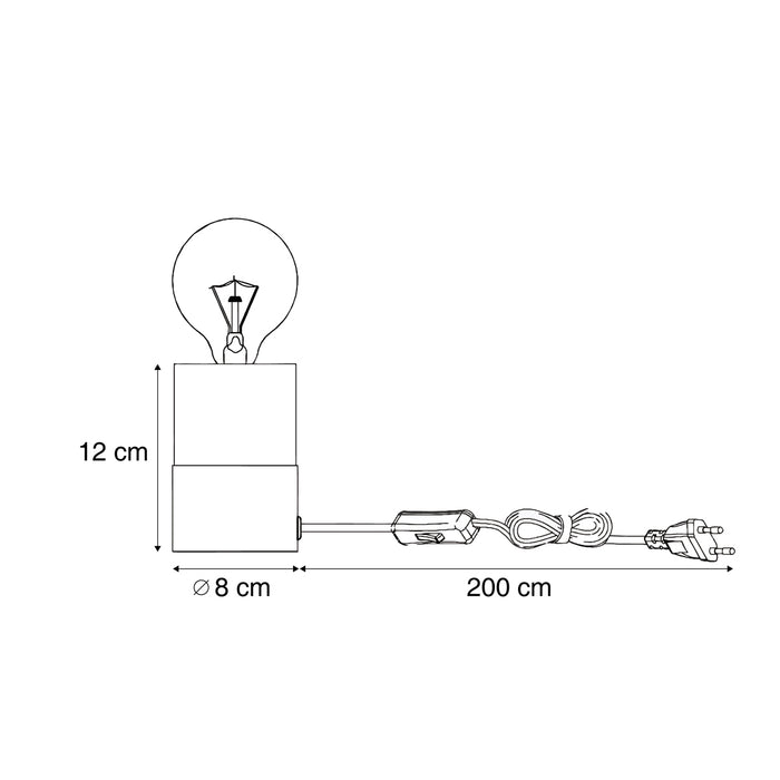 QAZQA Moderne tafellamp brons met wit marmer - Marissa