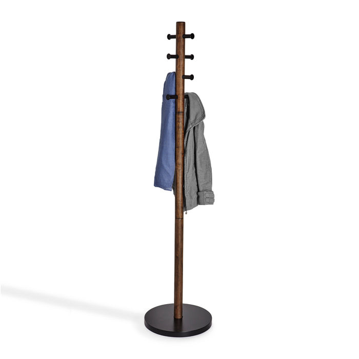 Umbra Pillar Kapstok - Zwart/Walnoot