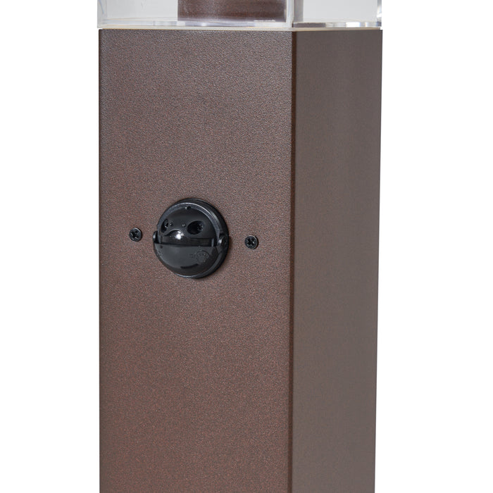 QAZQA Buitenlamp roestbruin met helder glas 45cm IP44 met stopcontact