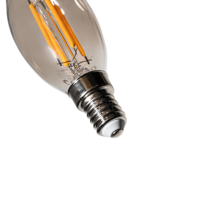 LUEDD E14 dimbare LED lamp BXS35 smoke 4W 300 lm 2200K