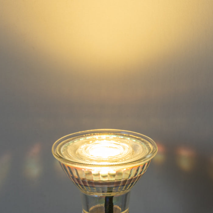 LUEDD Set van 5 GU10 50mm dimbare LED lampen helder 4.5W 365 lm 2700K