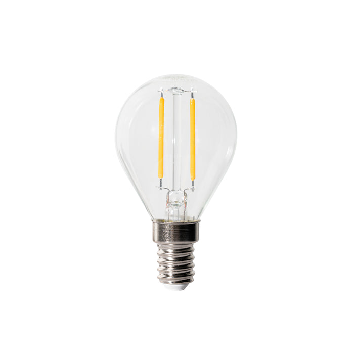 LUEDD E14 dimbare LED lamp P45 helder glas 3W 250 lm 2700K