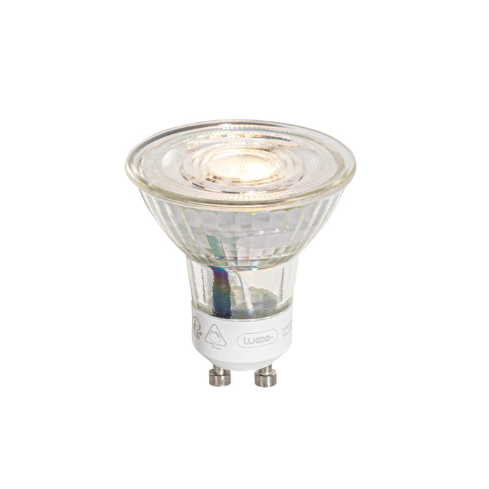 LUEDD GU10 50mm 3-staps dimbaar in Kelvin LED lamp helder 4.9W 450 lm