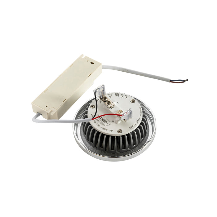 LUEDD Set van 6 G53 dimbare LED lampen 111mm 12W 600 lm 2700K