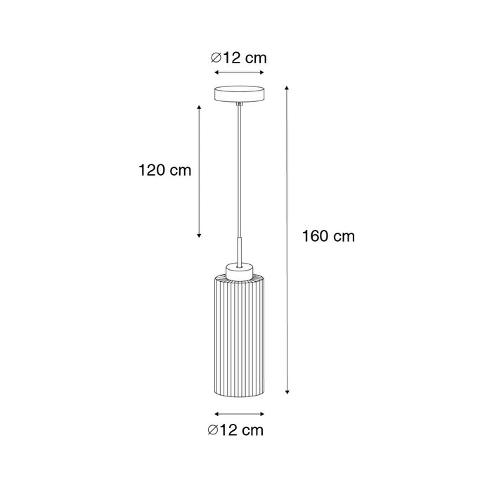 QAZQA Smart hanglamp zwart met smoke glas incl. Wifi ST64 - Laura