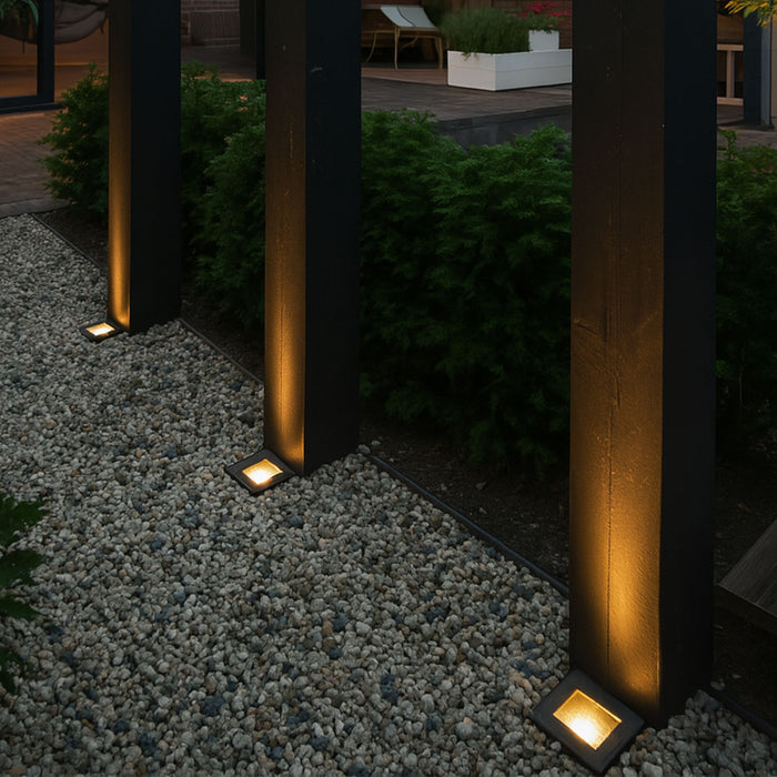 QAZQA Smart grondspot zwart verstelbaar IP65 RGBW incl. Wifi GU10