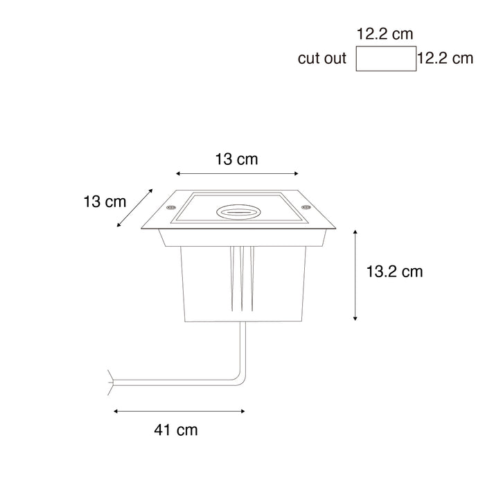 QAZQA Smart grondspot zwart verstelbaar IP65 RGBW incl. Wifi GU10